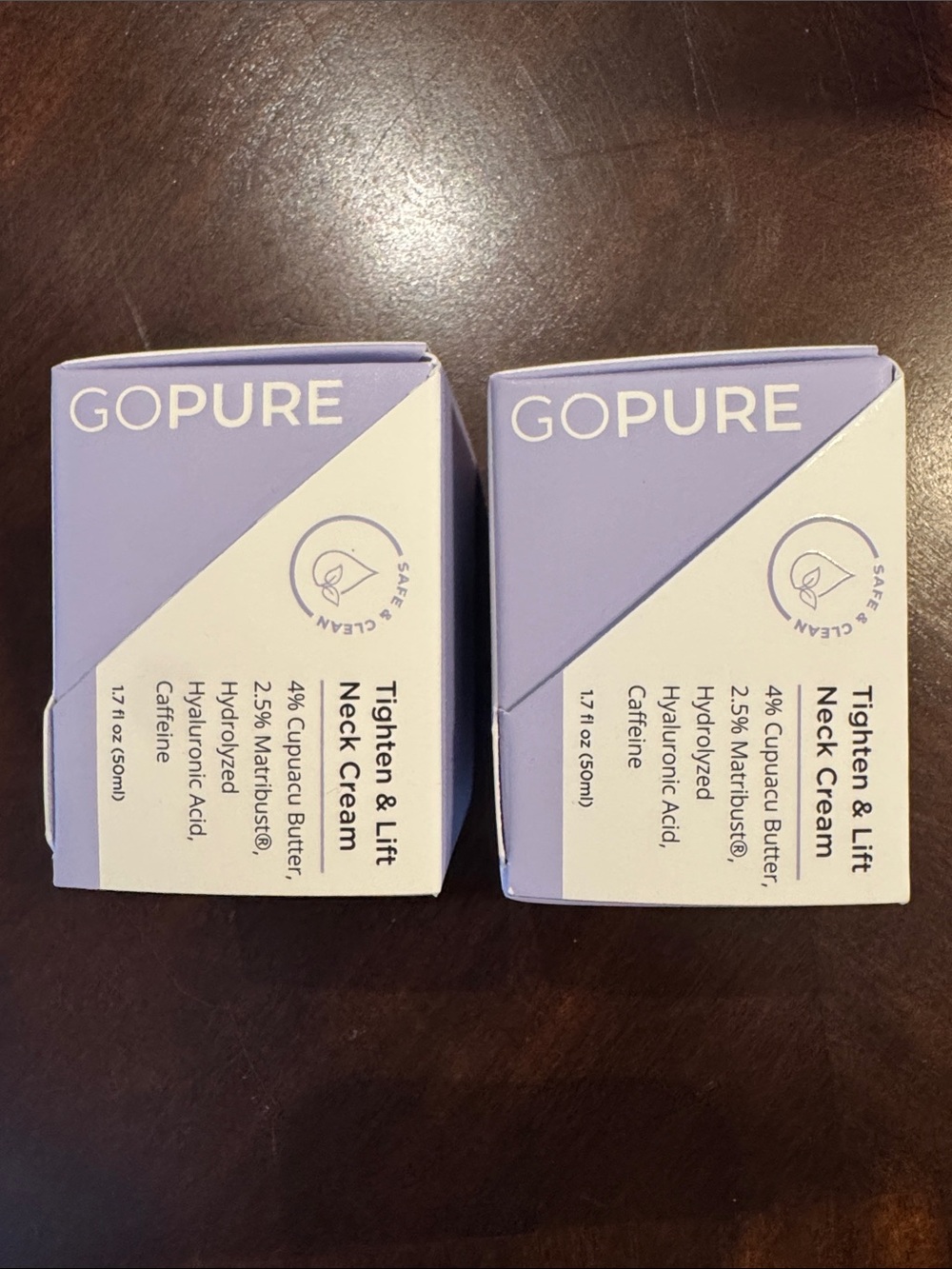 GoPure Tighten And Lift Neck Cream Anti Aging Wrinkle Firming 1.7 oz New 2packs